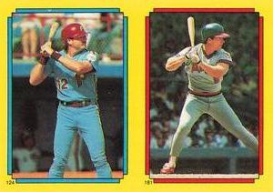 1988 Topps Stickers #124 / 181 Glenn Wilson / Brian Downing Front