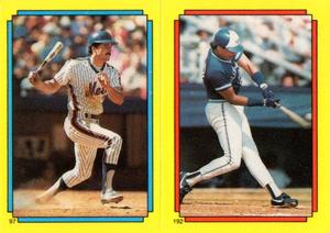 1988 Topps Stickers #97 / 192 Keith Hernandez / Jesse Barfield Front