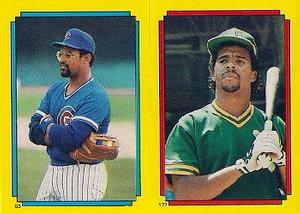 1988 Topps Stickers #63 / 172 Leon Durham / Luis Polonia Front