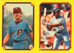 1988 Topps Stickers #9 / 255 Mike Schmidt / Frank White Front