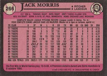 1989 O-Pee-Chee #266 Jack Morris Back