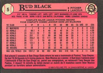 1989 O-Pee-Chee #5 Bud Black Back