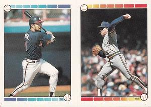 1989 O-Pee-Chee Stickers #28 / 198 Ozzie Virgil / Teddy Higuera Front