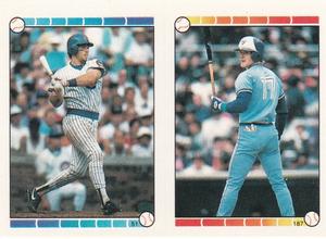 1989 O-Pee-Chee Stickers #51 / 187 Damon Berryhill / Kelly Gruber Front