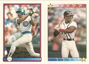 1989 O-Pee-Chee Stickers #5 / 322 Andre Dawson / Ron Gant Front