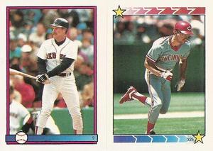 1989 O-Pee-Chee Stickers #9 / 325 Wade Boggs / Chris Sabo Front