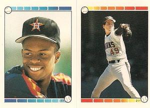 1989 O-Pee-Chee Stickers #23 / 211 Gerald Young / Tom Candiotti Front