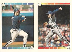 1989 O-Pee-Chee Stickers #28 / 198 Ozzie Virgil / Teddy Higuera Front
