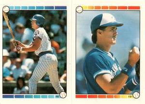 1989 O-Pee-Chee Stickers #46 / 191 Vance Law / Pat Borders Front