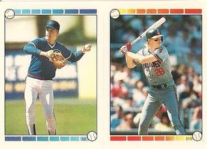 1989 O-Pee-Chee Stickers #50 / 210 Mark Grace / Cory Snyder Front