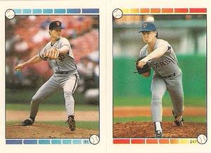 1989 O-Pee-Chee Stickers #81 / 247 Kelly Downs / Mitch Williams Front