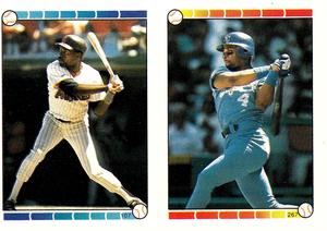 1989 Topps Stickers #107 / 267 Marvell Wynne / Danny Tartabull Front