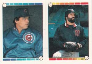 1989 Topps Stickers #56 / 284 Calvin Schiraldi / Jeff Reardon Front