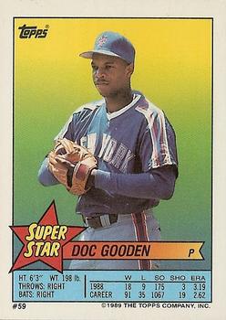 1989 Topps Stickers - Super Star Backs #59 Doc Gooden Front