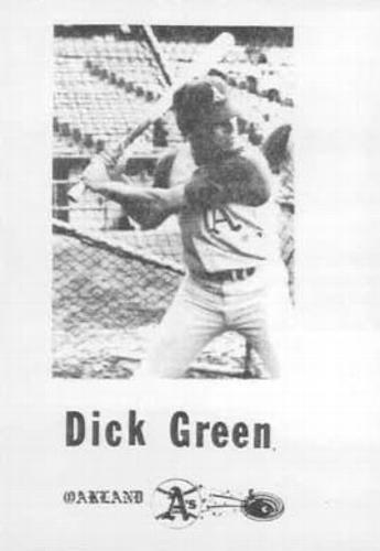 1969 Broder Oakland Athletics #NNO Dick Green Front