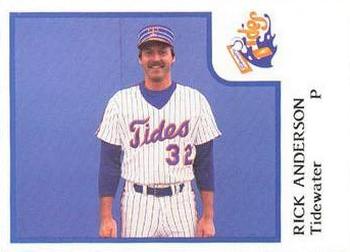 1986 ProCards Tidewater Tides #NNO Rick Anderson Front