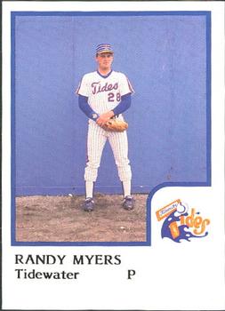 1986 ProCards Tidewater Tides #NNO Randy Myers Front