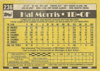 1990 O-Pee-Chee #236 Hal Morris Back