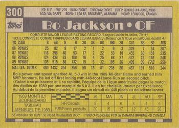 1990 O-Pee-Chee #300 Bo Jackson Back