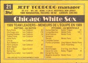 1990 O-Pee-Chee #21 Jeff Torborg Back