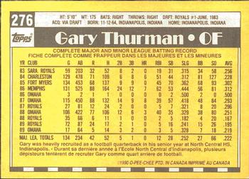 1990 O-Pee-Chee #276 Gary Thurman Back