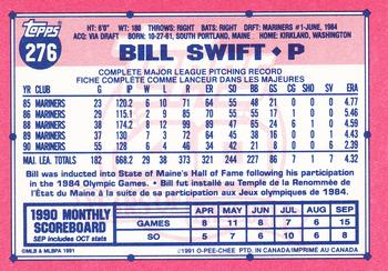 1991 O-Pee-Chee #276 Bill Swift Back