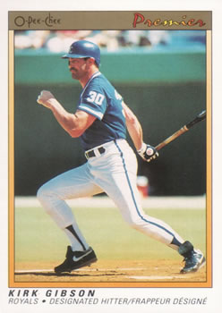 1991 O-Pee-Chee Premier #50 Kirk Gibson Front