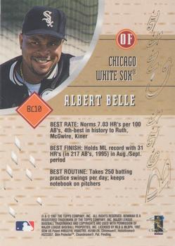 1997 Bowman's Best - Best Cuts #BC10 Albert Belle Back
