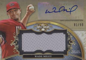 2013 Topps Triple Threads - Unity Relic Autographs #UAJR-WMI1 Wade Miley Front
