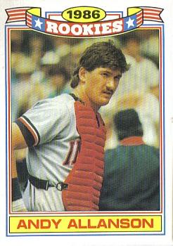 1987 Topps - Glossy Rookies #1 Andy Allanson Front