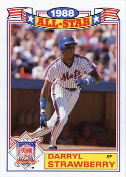 1989 Topps - Glossy All-Stars #19 Darryl Strawberry Front