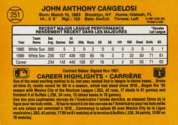 1987 Leaf #251 John Cangelosi Back