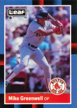 1988 Leaf #153 Mike Greenwell Front