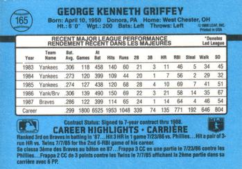 1988 Leaf #165 Ken Griffey Back