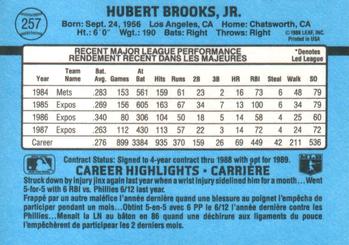 1988 Leaf #257 Hubie Brooks Back