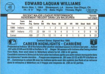1988 Leaf #46 Eddie Williams Back