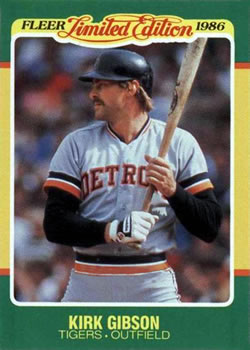 1986 Fleer Limited Edition #19 Kirk Gibson Front