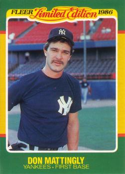 1986 Fleer Limited Edition #27 Don Mattingly Front