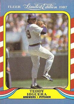 1987 Fleer Limited Edition #21 Teddy Higuera Front