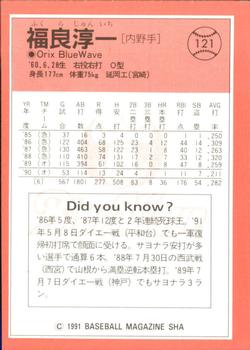 1991 BBM #121 Junichi Fukura Back