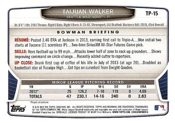 2013 Bowman Draft Picks & Prospects - Top Prospects #TP-15 Taijuan Walker Back