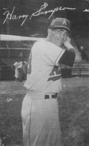 1956 Kansas City Livestock Night Kansas City Athletics Postcards #NNO Harry Simpson Front