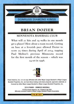 2014 Donruss #224 Brian Dozier Back