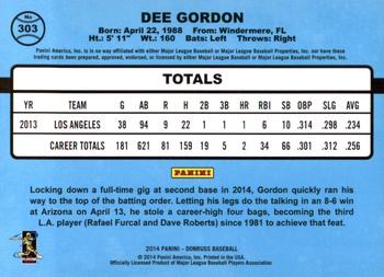 2014 Donruss #303 Dee Gordon Back