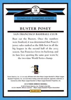 2014 Donruss #14 Buster Posey Back