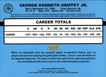 2014 Donruss #196 Ken Griffey Jr. Back