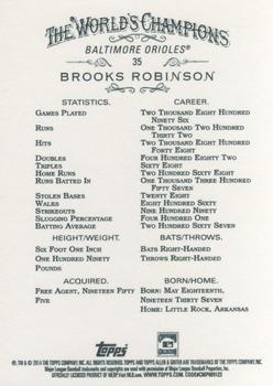 2014 Topps Allen & Ginter #35 Brooks Robinson Back
