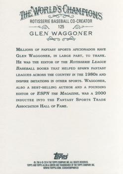 2014 Topps Allen & Ginter #125 Glen Waggoner Back