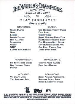 2014 Topps Allen & Ginter #91 Clay Buchholz Back