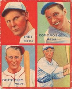 1935 Goudey 4-in-1 (R321) #NNO Tony Piet / Adam Comorosky / Jim Bottomley / Sparky Adams Front